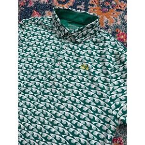 Good Good Golf Polo Green All Over Print Men's Size Small
